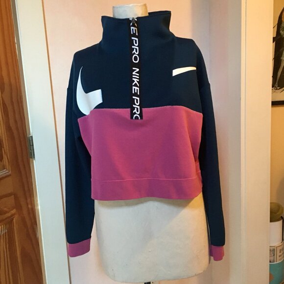 Nike Pro Icon Clash Get Fit Half Zip Pullover Workout Jacket small - Picture 8 of 9